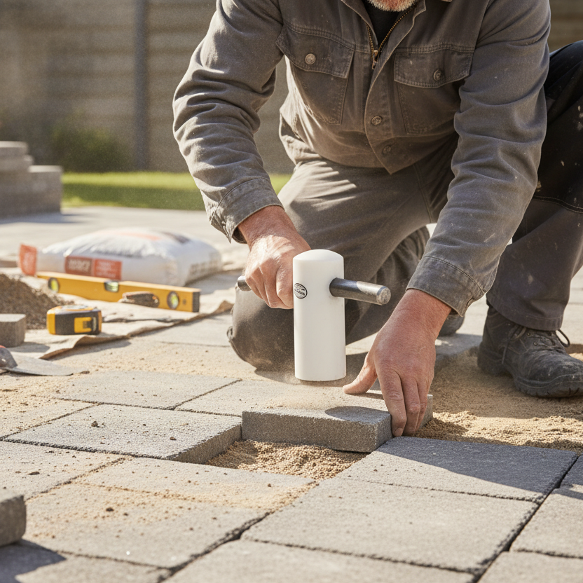 De Wit Tegelklopper met Nylon Klos - keizers.nu