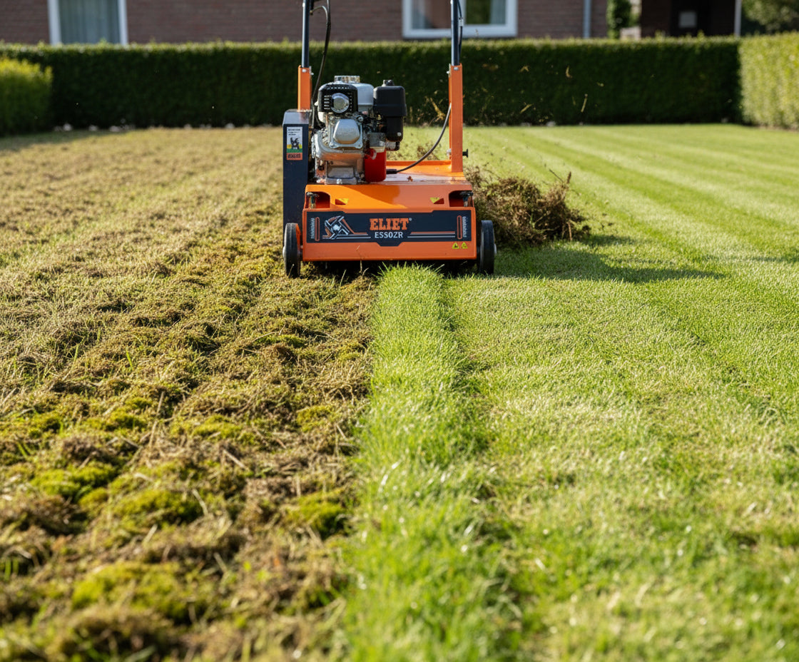 Eliet E450ZR zelfrijdende verticuteermachine
