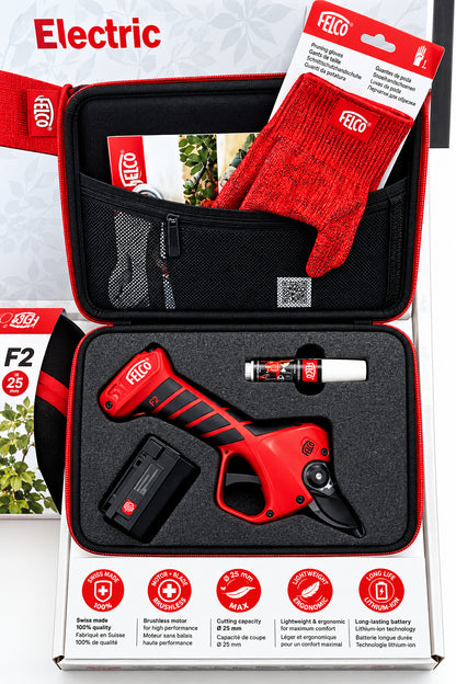 Felco F2E Accu Snoeischaar Incl. Accu & Lader keizers.nu