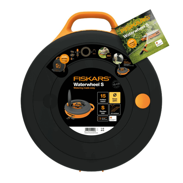 Fiskars Slanghaspel S, incl. 13,5m tuinslang