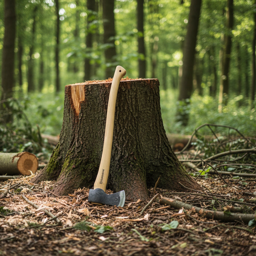 Husqvarna Forest axe bijl - handgesmeed houten steel-keizers.nu