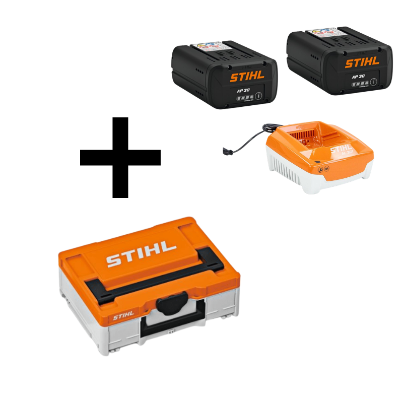 STIHL Power Box COMPACT Incl. 2x AP 30 Accu & AL 301 Snellader