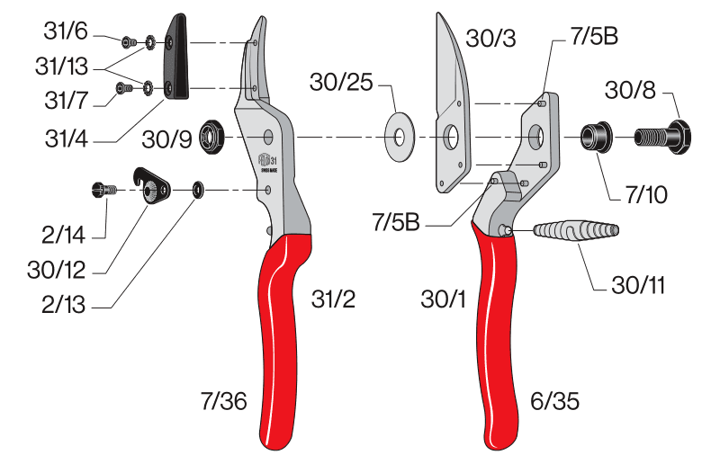 Felco 31 Aambeeld Snoeischaar - keizers.nu