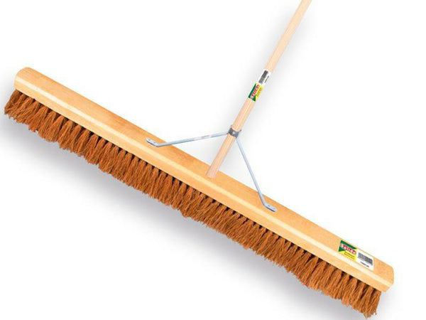 Solide Zaalveger Kokos 100 cm - met Ikape steel 150 cm